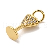 Brass Micro Pave Cubic Pendants KK-U027-07G-03-2