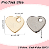 40Pcs 2 Colors 201 Stainless Steel Charms STAS-LP0001-36-2