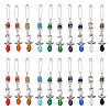 20Pcs 10 Colors Glass & Alloy Angel Brooch JEWB-WR00001-1
