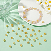 Unicraftale 60Pcs Rack Plating Flower Brass Beads FIND-UN0016-26-2