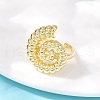 Ocean Theme Brass Cuff Rings RJEW-C135-01G-10-3