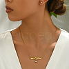 Stainless Steel Word Love Stud Earrings & Pendant Necklaces Sets for Women AE9274-2-3