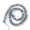 Synthetic Moonstone Beads Strands X-G-R375-8mm-A03-2