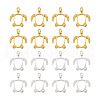 Craftdady 40Pcs 2 Colors Alloy Open Back Bezel Pendants FIND-CD0001-05-2