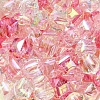 UV Plating Rainbow Iridescent Acrylic Beads OACR-K003-006-1