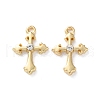 Rack Plating Alloy Rhinestoneand Pendants FIND-M038-16G-1