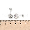 925 Sterling Silver Moissanite Rhinestone Stud Earrings EJEW-U042-02P-5