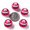 Opaque Striped Acrylic Beads MACR-S373-27C-03-5