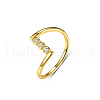925 Sterling Sliver Pave Cubic Zirconia Geometric Finger Rings WL4318-3-5