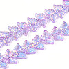 Transparency Electroplate Glass Beads Strands GLAA-T023-39A-05-1