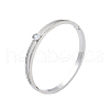 304 Stainless Steel Pave Crystal Rhinestone Hinged Bangles BJEW-P317-02P-1