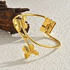 304 Stainless Steel Hinged Bangles for Women BJEW-Z109-01G-01-1