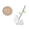 3Pcs 3 Colors Resin Flower Pendants PALLOY-TA00251-3