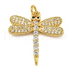 Rack Plating Brass Micro Pave Cubic Zirconia Pendants KK-Z063-38G-1