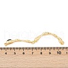 Brass Pave Natural Tiger Eye Curved Bar Connector Charms KK-P302-08G-3