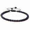 Adjustable women's Blue Goldstone Beaded bracelet CN3407-31-1