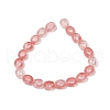 Cherry Quartz Glass Beads Strands G-M439-A09-01-2