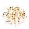 304 Stainless Steel Ball Stud Earrings Findings X-STAS-P227-17G-2