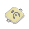 Alloy Light Yellow Enamel Connector Charms FIND-XCP0003-32-2