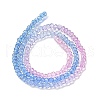Transparent Painted Glass Beads Strands X1-DGLA-A034-T1mm-A08-5