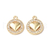 Brass Micro Pave Cubic Zirconia Pendants KK-I702-56G-2