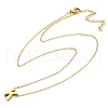 Ion Plating(IP) 304 Stainless Steel Pendant Necklaces NJEW-R050-01G-11-4