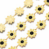 304 Stainless Steel & Enamel Link Chains CHS-Q004-001G-NF-1
