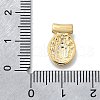 Religion Theme Brass Hammered Pendants KK-V010-09GP-03-3