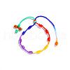 Cross Nylon Cord Braided Bead Bracelets WG2C716-12-2