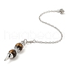Natural Tiger Eye Pointed Dowsing Pendulums G-K338-29P-01-2