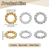 15Pcs 3 Colors Brass Soldered Jump Rings KK-LP0001-32-2
