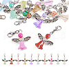 Angel Glass & Acrylic Pendant Decoration HJEW-TAC0051-9