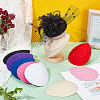  8Pcs 8 Colors Teardrop EVA Mini Hat Fascinator Base AJEW-NB0005-98-4