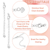 Unicraftale 20Pcs 304 Stainless Steel Chain Extender STAS-UN0060-87P-5