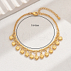 Brass Heart Charm Bracelets GP4978-2