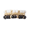 3Pcs 3 Styles Glass Seed Beaded Ring RJEW-JR00591-S-1