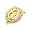 Brass Clear Cubic Zirconia Virgin Mary Chandelier Component Links KK-D325-07G-01-2
