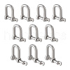 304 Stainless Steel D-Ring Anchor Shackle Clasps STAS-WH0033-56A-1