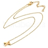 Ion Plating(IP) 304 Stainless Steel Pendant Necklaces NJEW-R050-01G-24-4