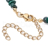 Natural Mixed Gemstone Chip & Glass Beaded Anklets AJEW-AN00682-6