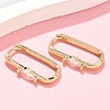 Rectangle Brass Micro Pave Clear Cubic Zirconia Hoop Earrings EJEW-Z102-23G-2