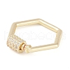 Rack Plating Brass Micro Pave Cubic Zirconia keychain Clasps KK-K374-03D-G-2