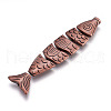 Alloy Fish Beads PALLOY-A13083-R-NR-2