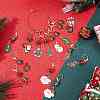 24Pcs 12 Style Christmas Theme Alloy Enamel Pendant Locking Stitch Markers HJEW-SC00006-3