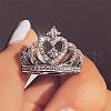 Fashionable Alloy Rhinestone Finger Rings FS-WG5016E-01-2