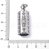 Openable 304 Stainless Steel Urn Ashes Pendants STAS-D097-08P-3