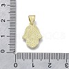 Brass Palm Pendants KK-V010-18G-3