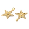 Rack Plating Brass Pave Cubic Zirconia Pendants KK-O142-52G-3
