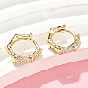 Pentagon Brass Micro Pave Clear Cubic Zirconia Hoop Earrings EJEW-Z102-04G-2