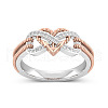 Heart & Infinity Alloy with Crystal Rhinestone Finger Rings for Women FS-WG07318-12-1